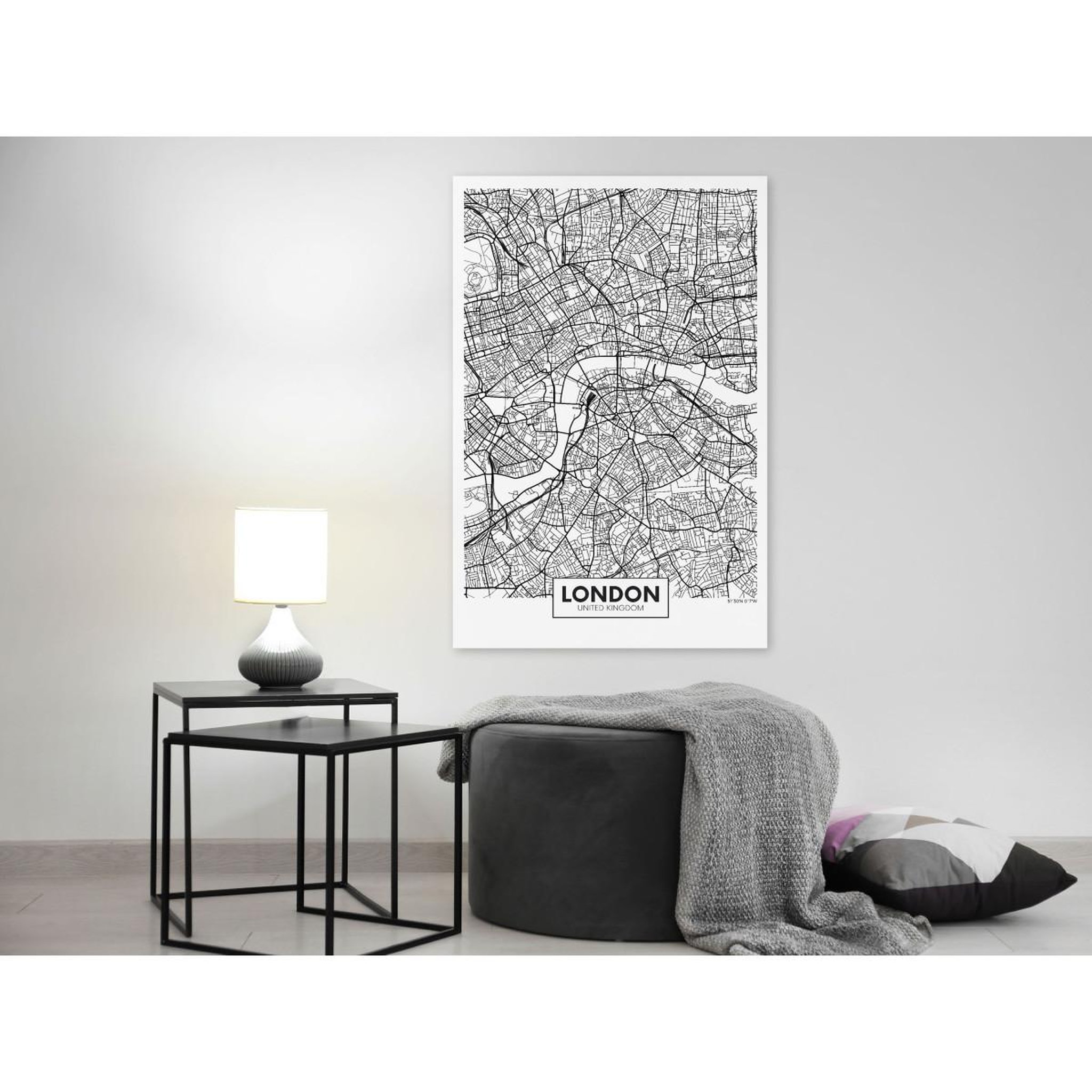 Voir la diapositive 2 : Paris Prix Tableau Imprimé  Map of London