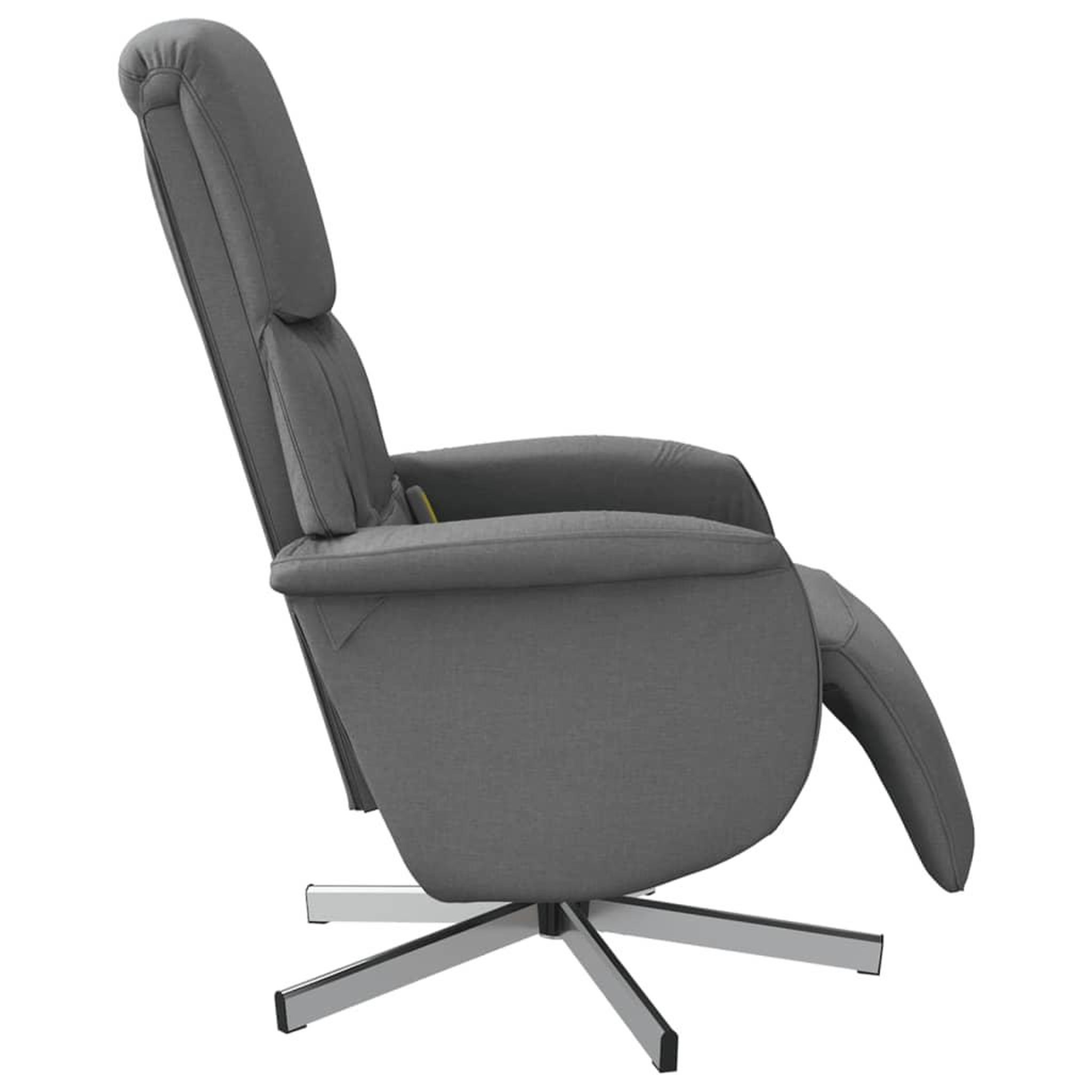 Voir la diapositive 5 : VIDAXL Fauteuil inclinable de massage et repose-pieds gris fonce tissu