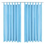 VIDAXL Rideau occultant avec boucles 2 pcs 140 x 225 cm Turquoise