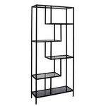 The Home Deco Factory Etagère en verre fumé Edison - H. 180 cm - Noir