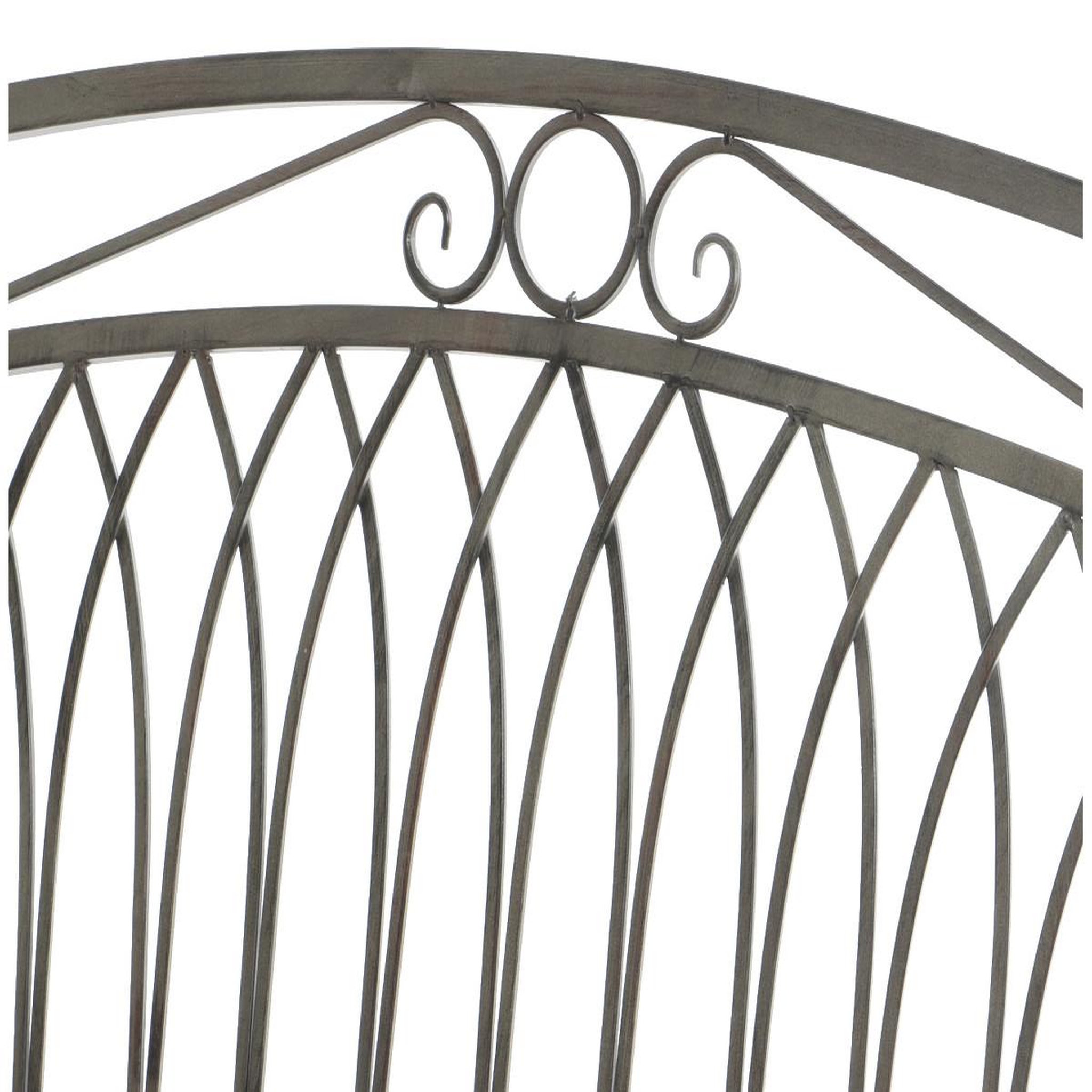 Voir la diapositive 2 : JARDIDECO Banc de jardin en métal gris - Jardideco