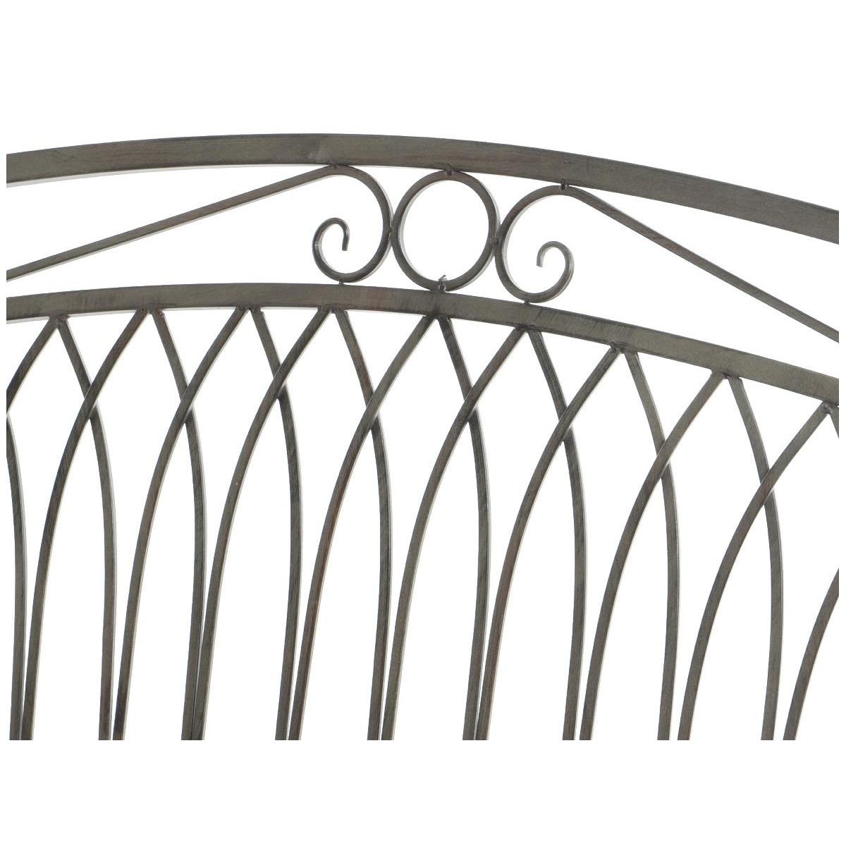 JARDIDECO Banc de jardin en métal gris - Jardideco