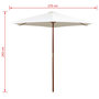 Voir la diapositive 6 : VIDAXL Parasol avec poteau en bois 270 x 270 cm Blanc creme