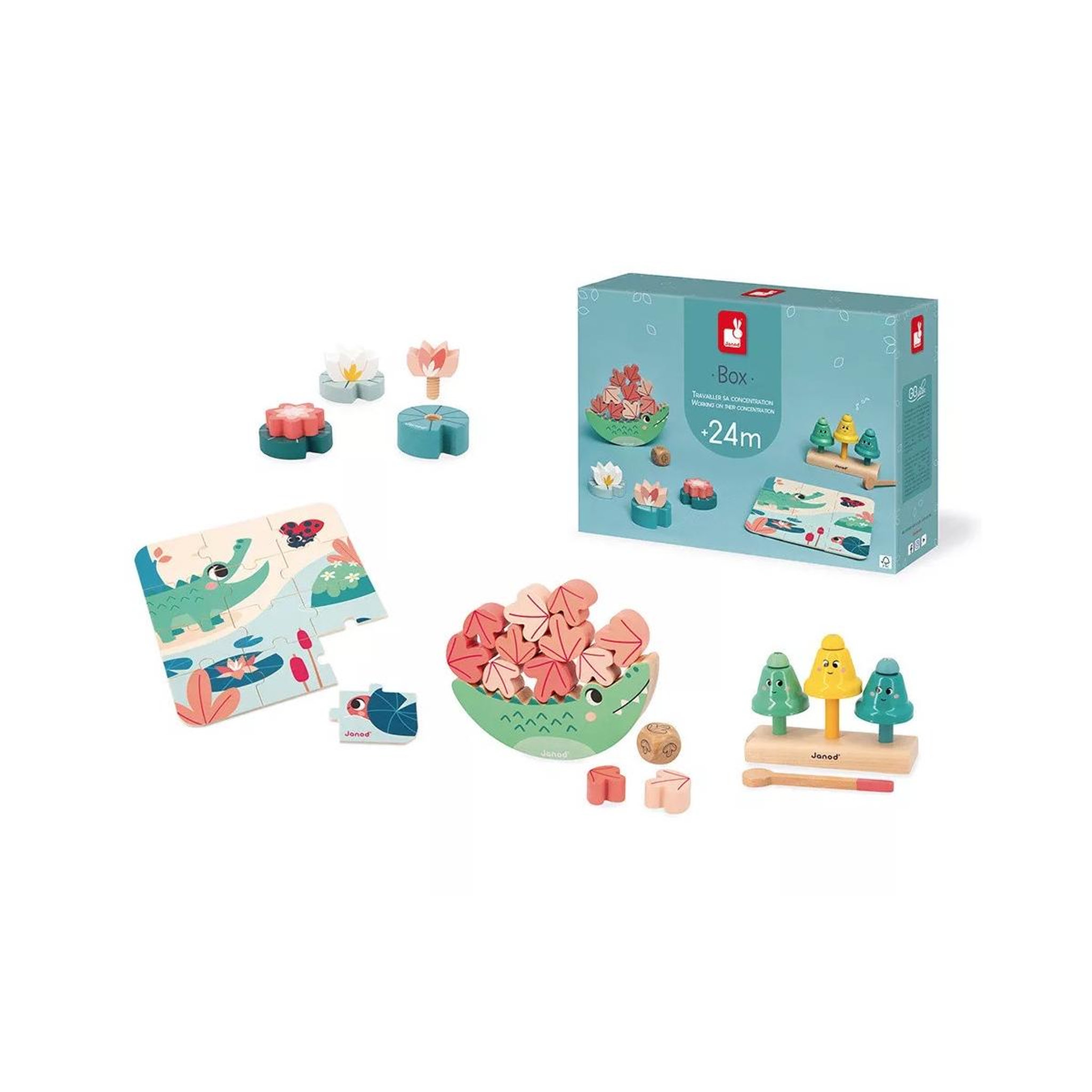 JANOD Box 24 mois : Box de jouets spéciale concentration et précision