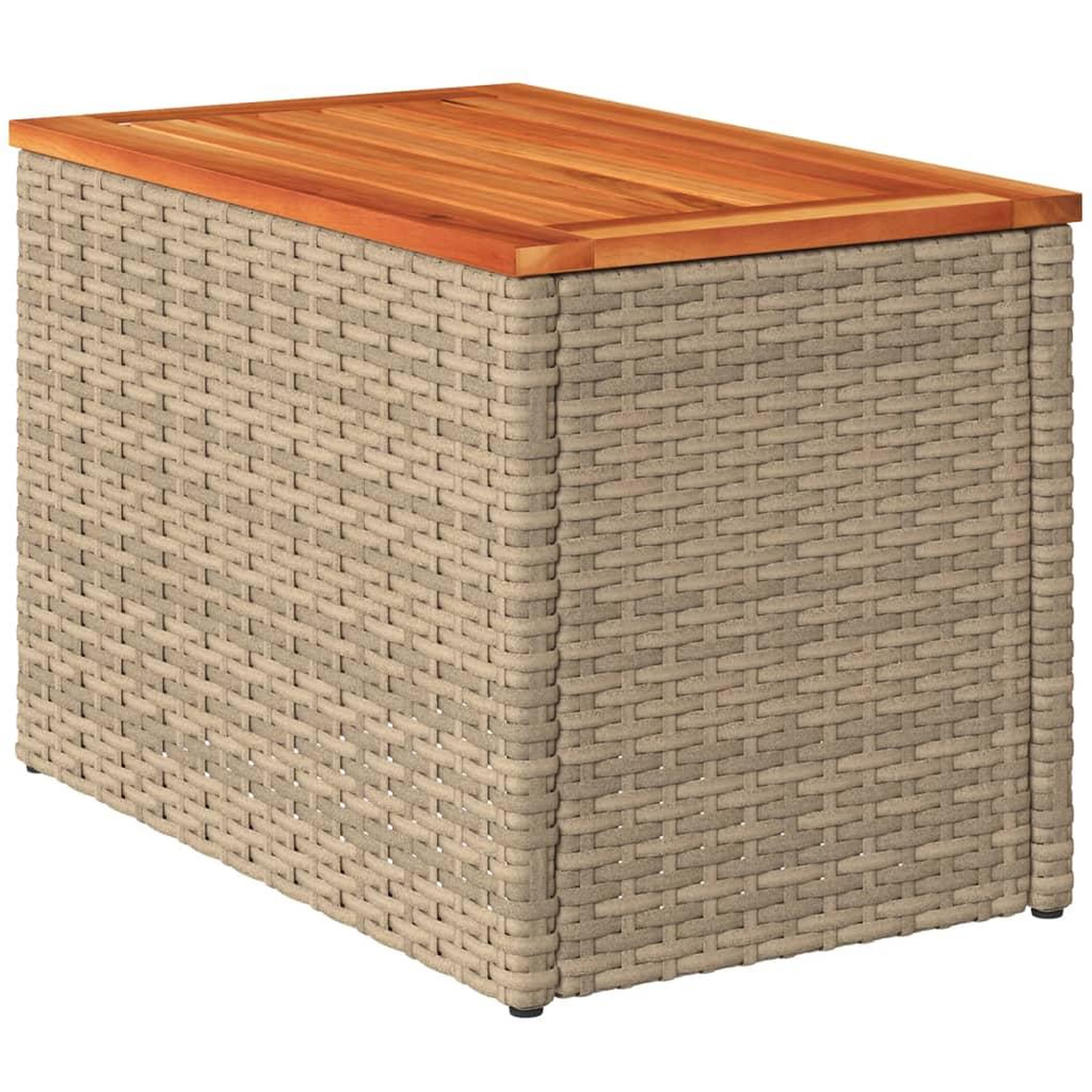 Voir la diapositive 5 : VIDAXL Tables d'appoint de jardin 2 pcs beige rotin bois massif