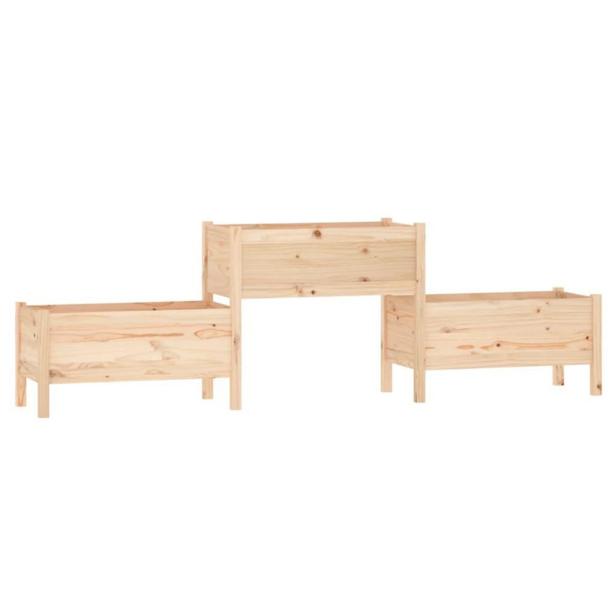 VIDAXL Jardiniere 245,5x44x75 cm Bois massif de pin