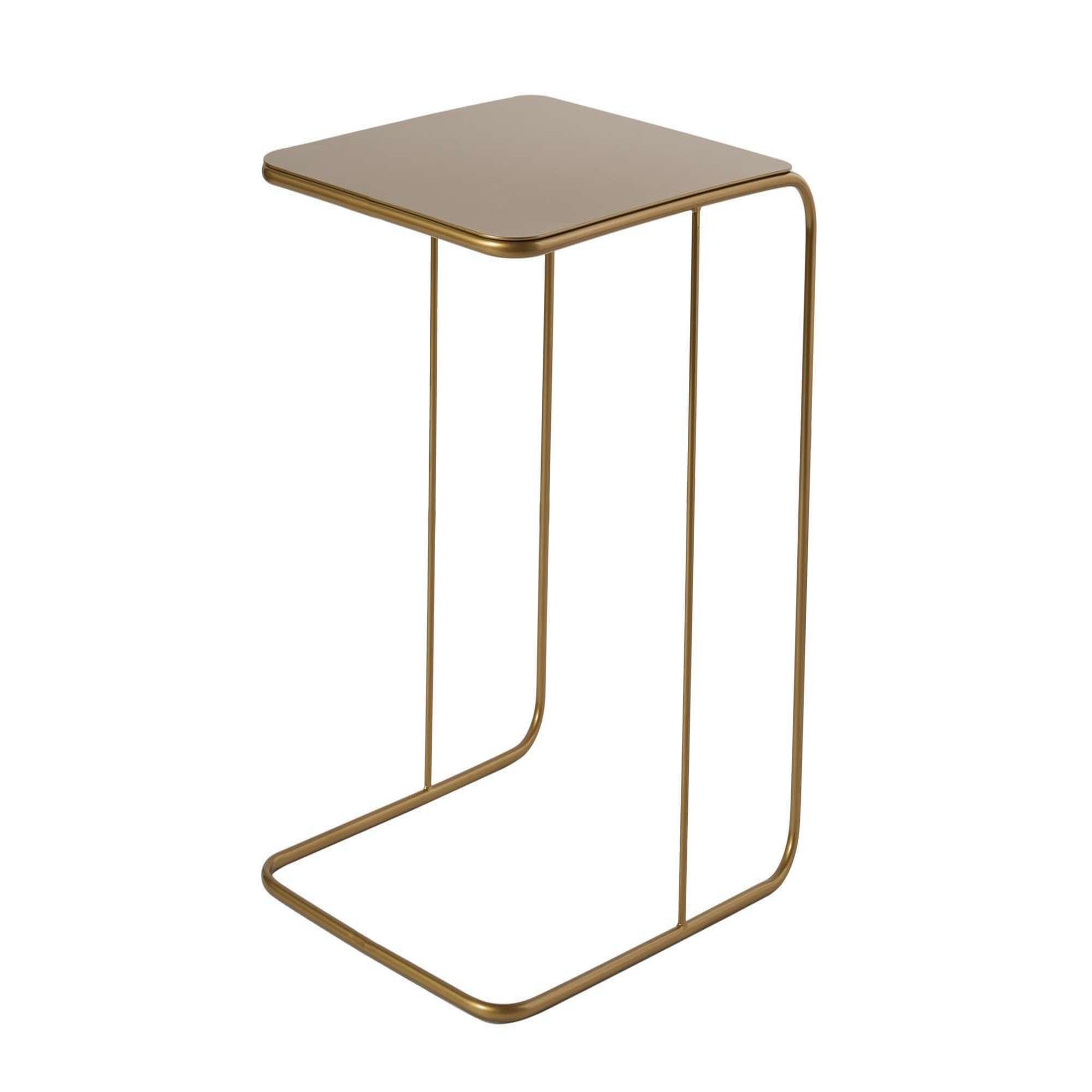 Habitat et Jardin Table d'appoint en métal  poet  47 x 46 x 57 cm - or