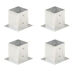 VIDAXL Ancres de poteau 4 pcs Metal galvanise 121 mm