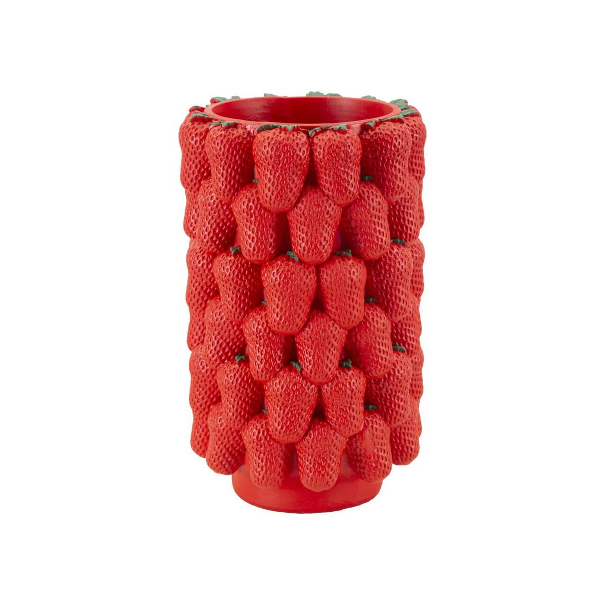 Paris Prix Vase déco fruits  fraises  32cm rouge