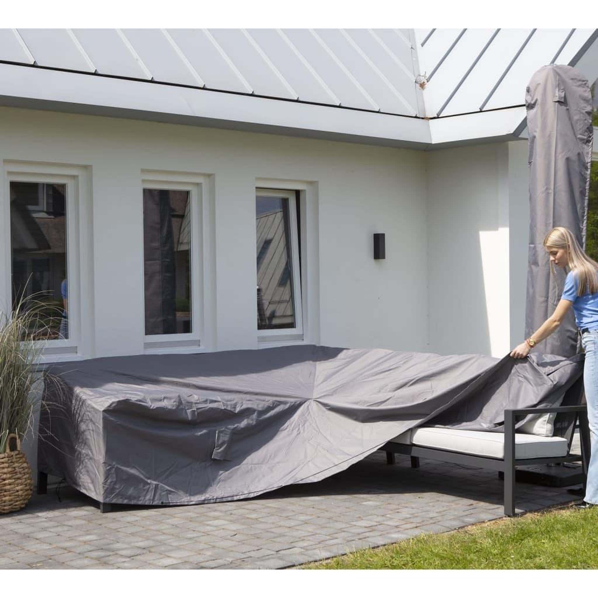 Voir la diapositive 3 : MADISON Madison Housse de meubles d'exterieur 270 x 210 x 90 cm Droit Gris
