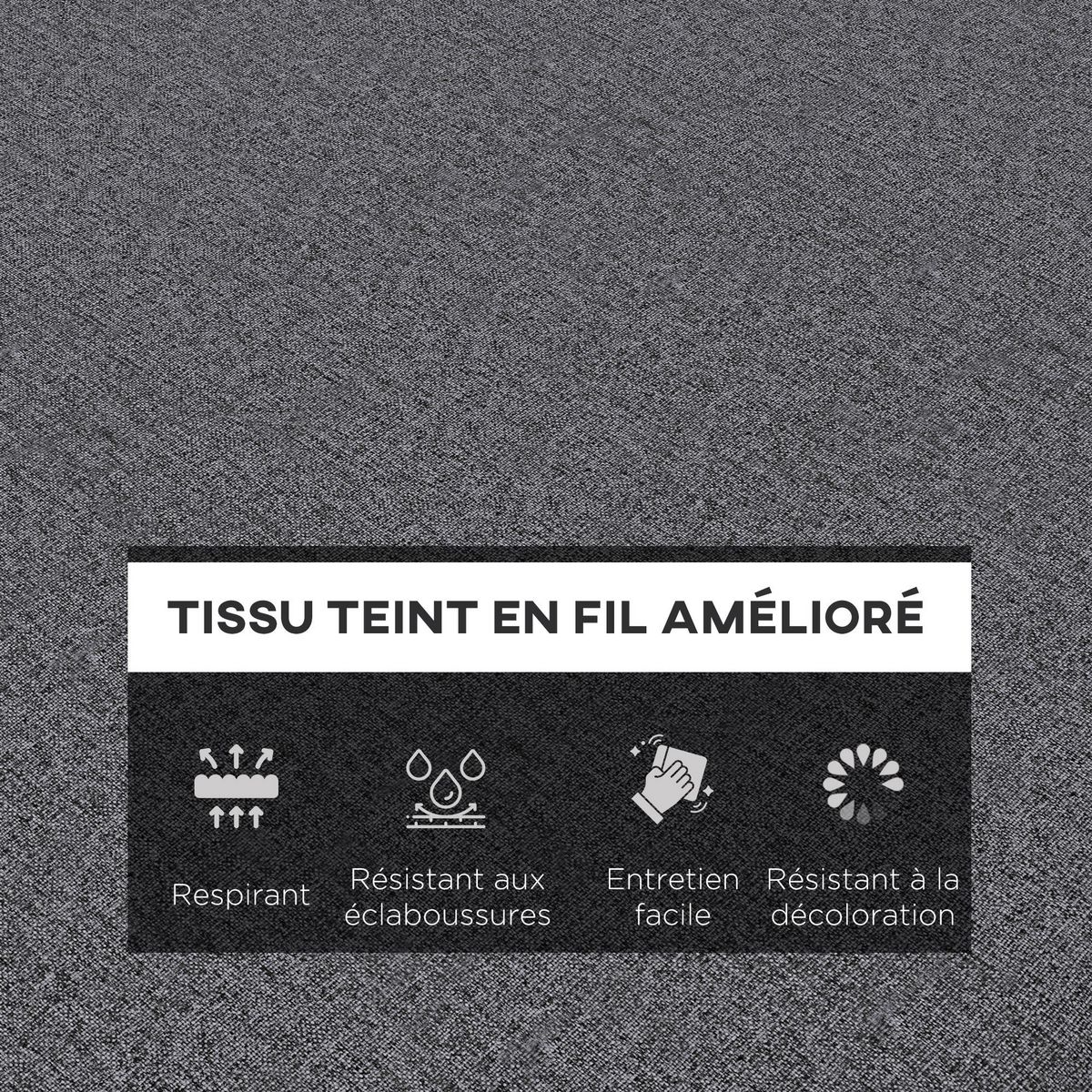 OUTSUNNY Lot de 2 matelas pour transat bain de soleil - dim. 190,5L x 58,4l x 7H cm - cordons d'attache - gris foncé