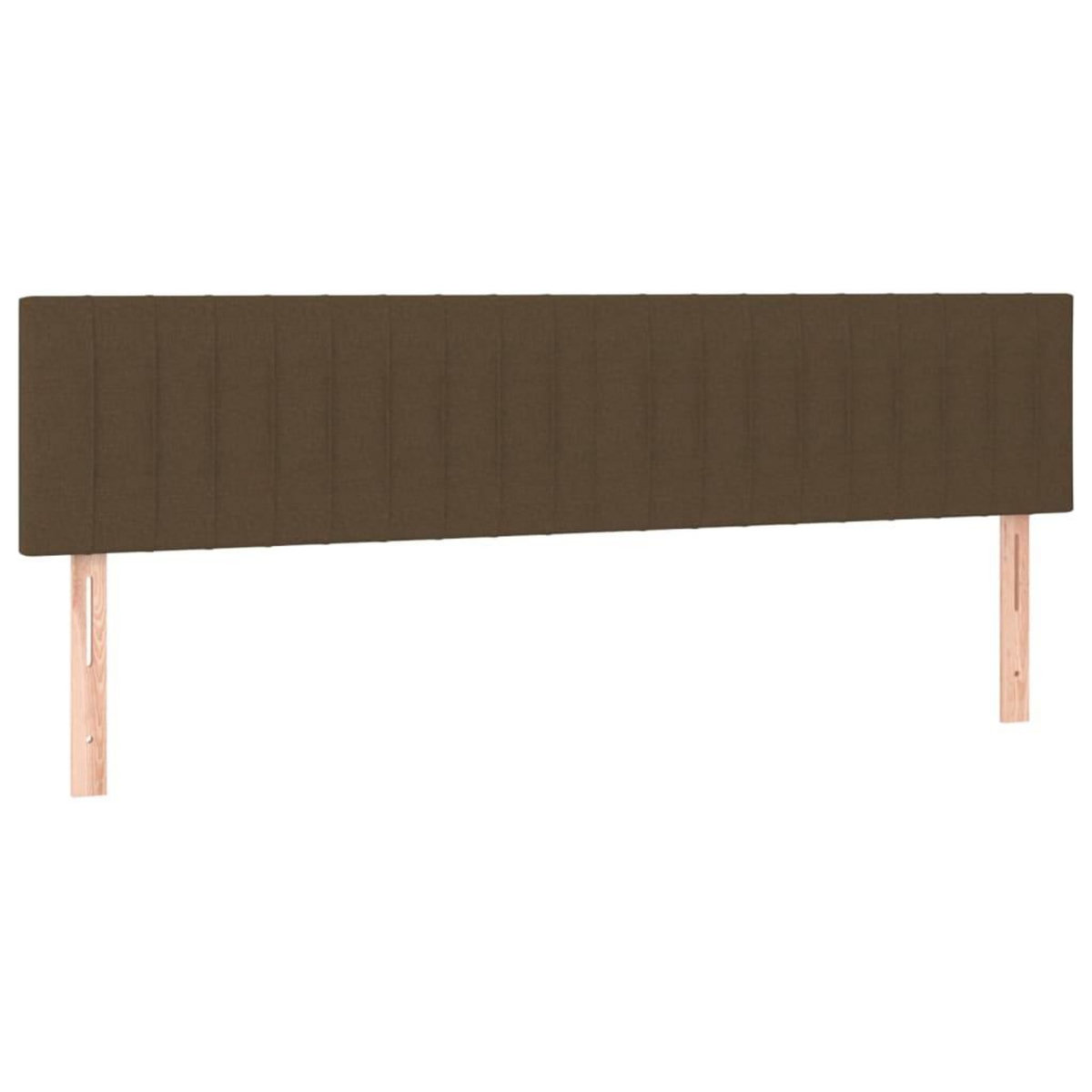 VIDAXL Tete de lit a LED Marron fonce 200x5x78/88 cm Tissu