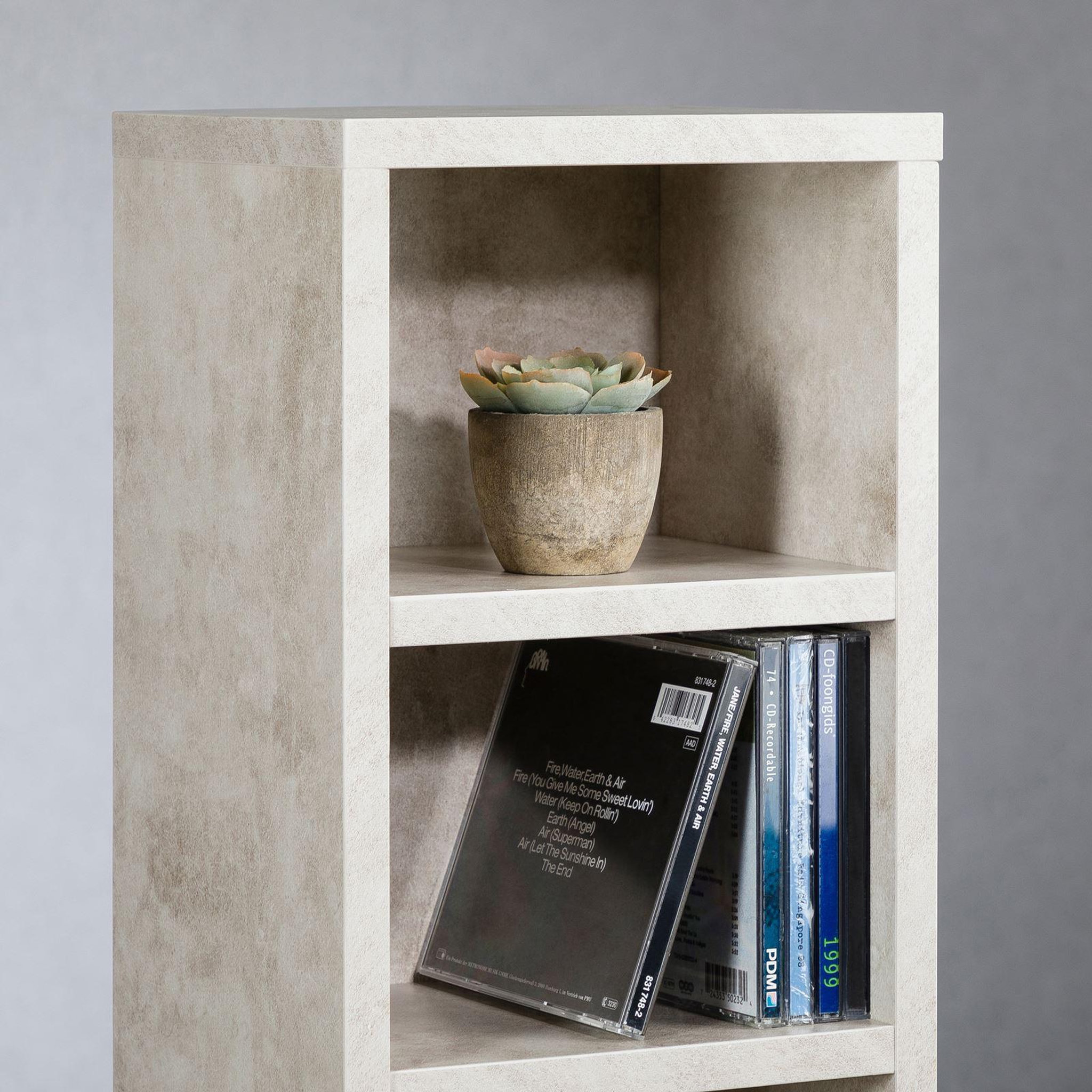 Voir la diapositive 4 : IDIMEX Étagère pour CD et DVD MELODIE, en bois