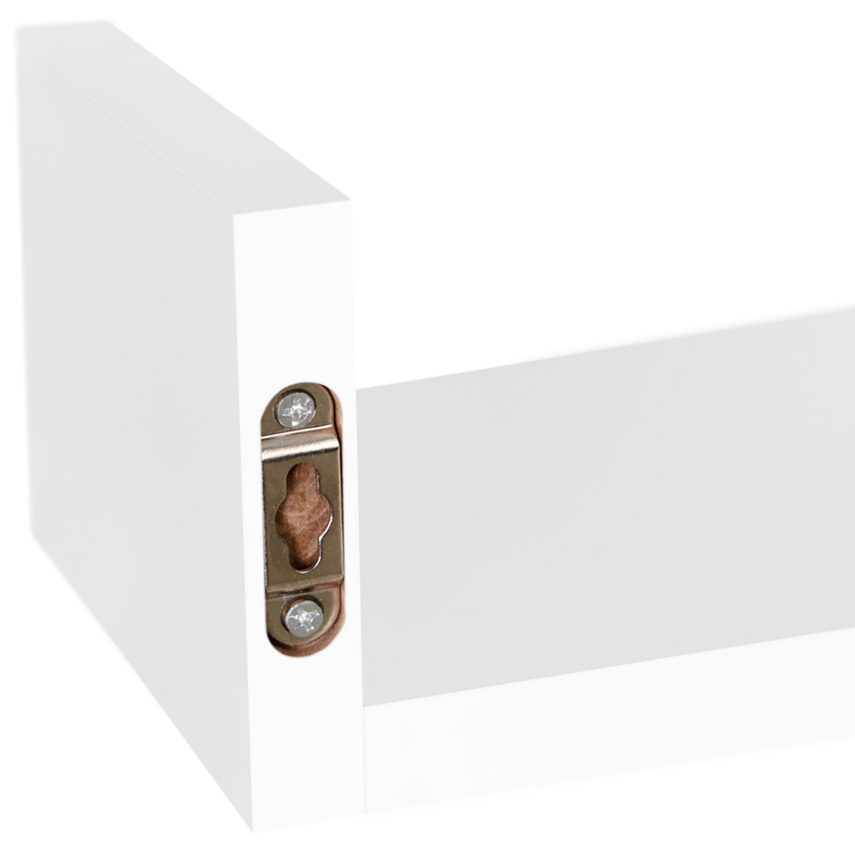 ID MARKET Lot de 3 étagères murales blanches