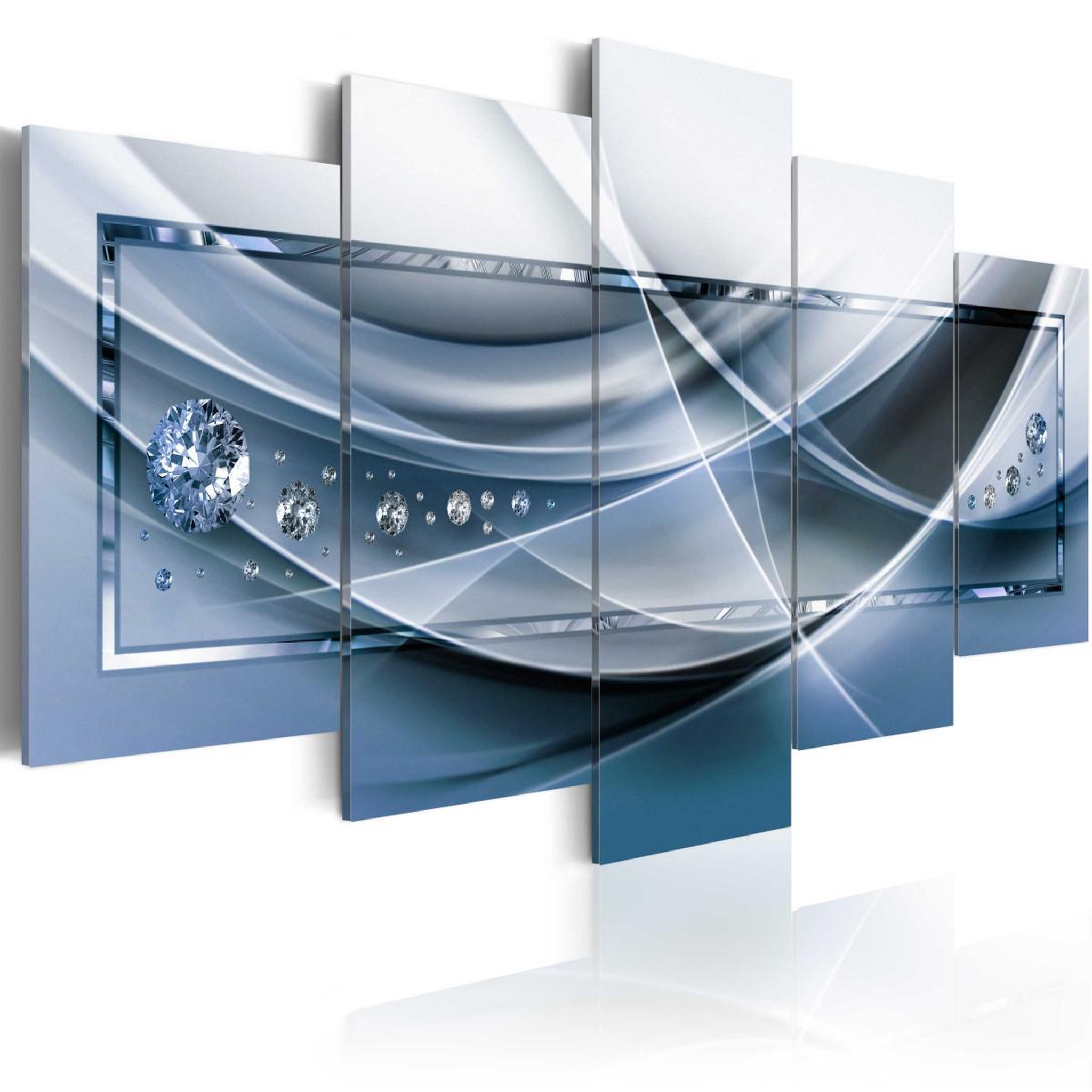 Voir la diapositive 1 : Paris Prix Tableau imprimé  rayons bleus