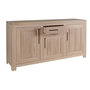 Voir la diapositive 4 : HELLIN Buffet bas moderne en chêne blanchi 3 portes 1 tiroir - BOSTON