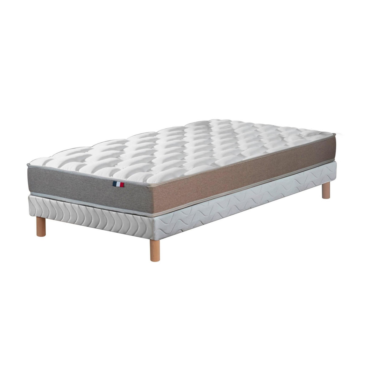 IDLITERIE Ensemble Matelas Mémoire de forme HD + Sommier DIMAIME