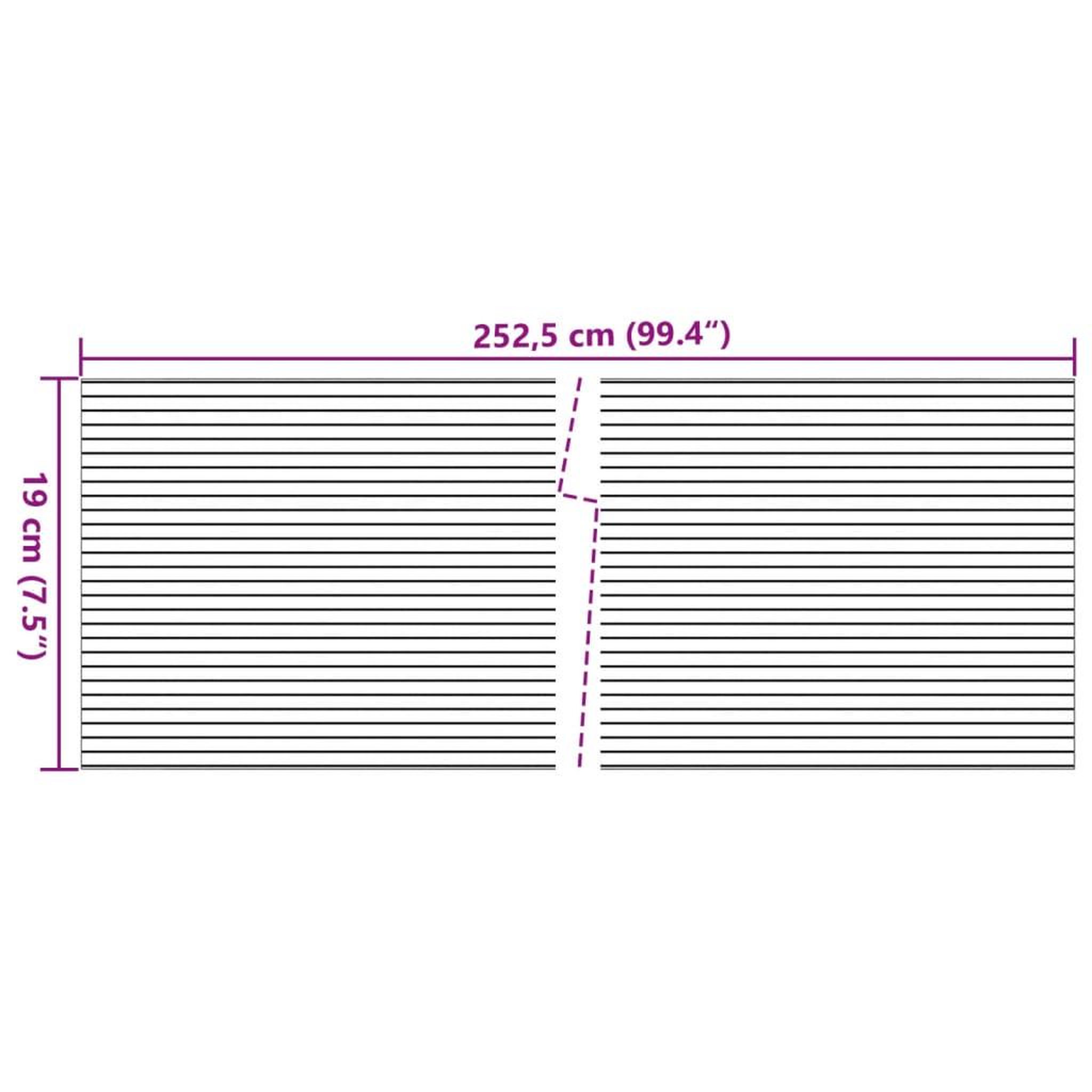 Voir la diapositive 6 : VIDAXL Brises-vues de jardin 10 pcs gris 252,5x19 cm PVC