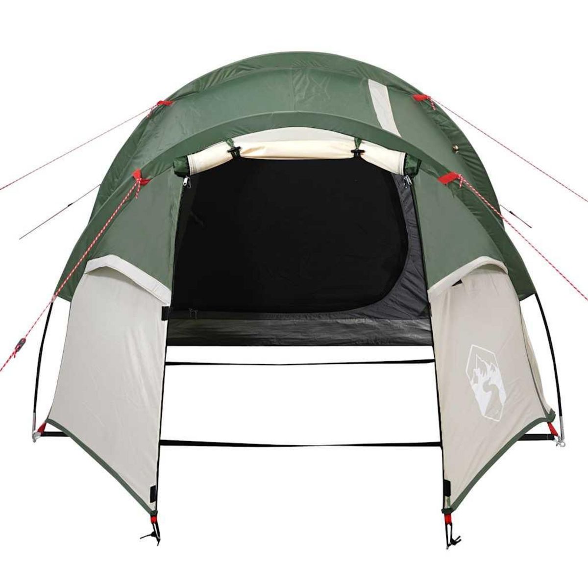 VIDAXL Tente de camping tunnel 2 personnes vert impermeable