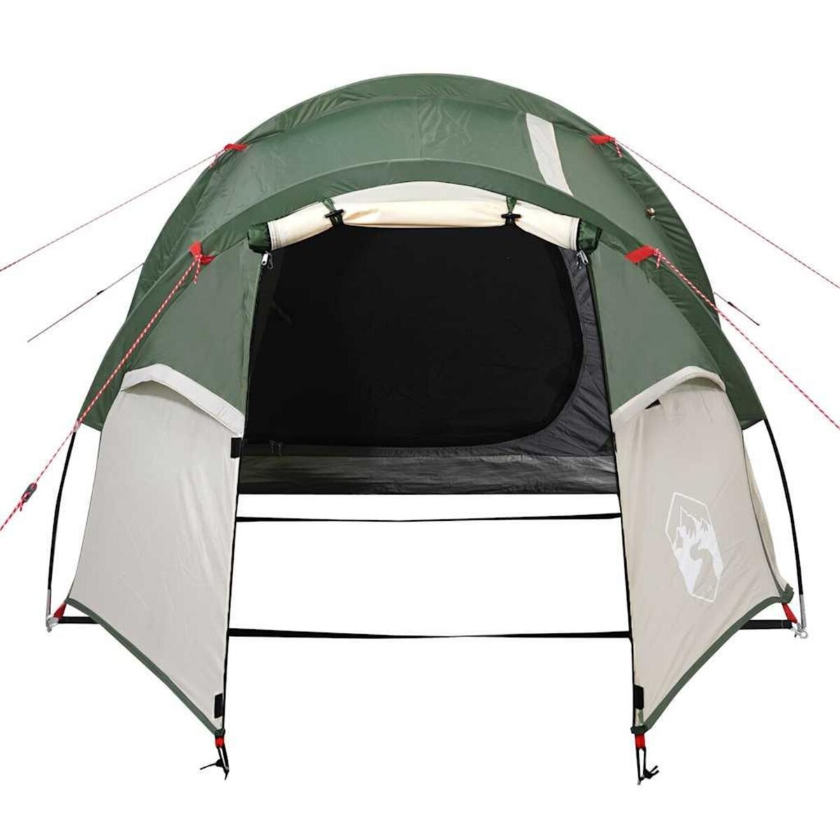 VIDAXL Tente de camping tunnel 2 personnes vert impermeable