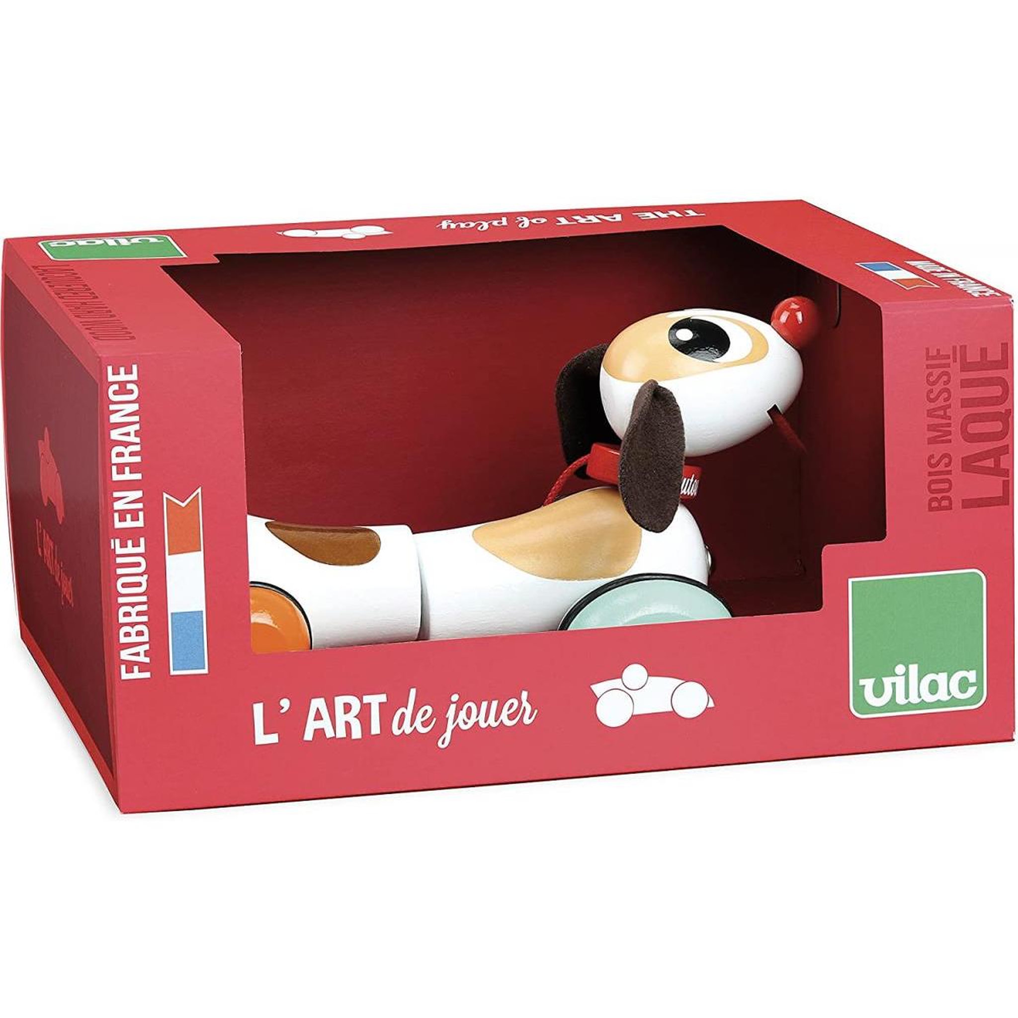Voir la diapositive 2 : Vilac Toutou le chien en bois a tirer