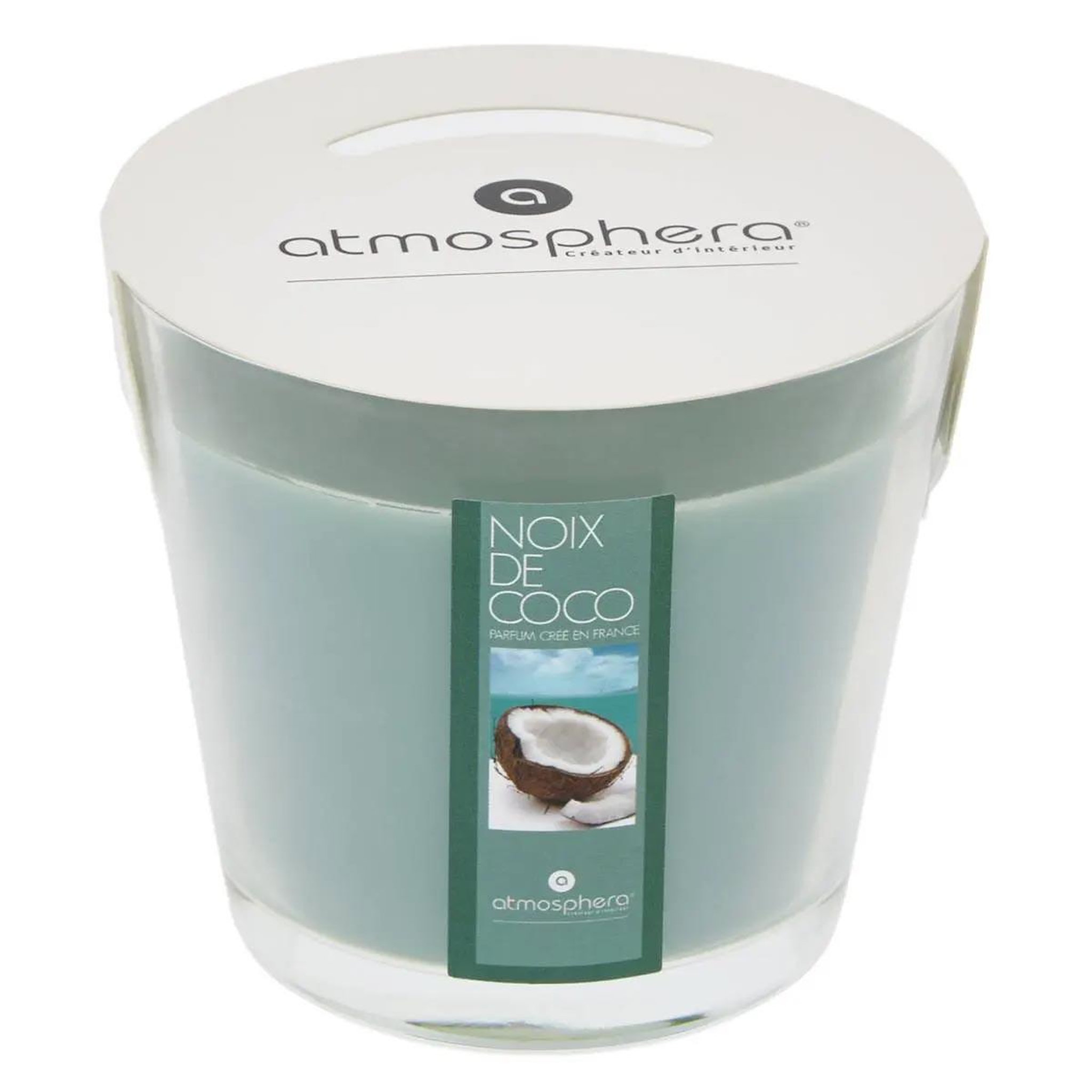 Voir la diapositive 2 : COMPTOIR DE LA BOUGIE Bougie parfumée en verre  nina  190g noix de coco
