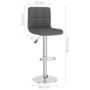 Voir la diapositive 6 : VIDAXL Tabouret de bar Gris fonce Tissu