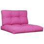 Voir la diapositive 2 : VIDAXL Coussins de palette lot de 2 rose tissu