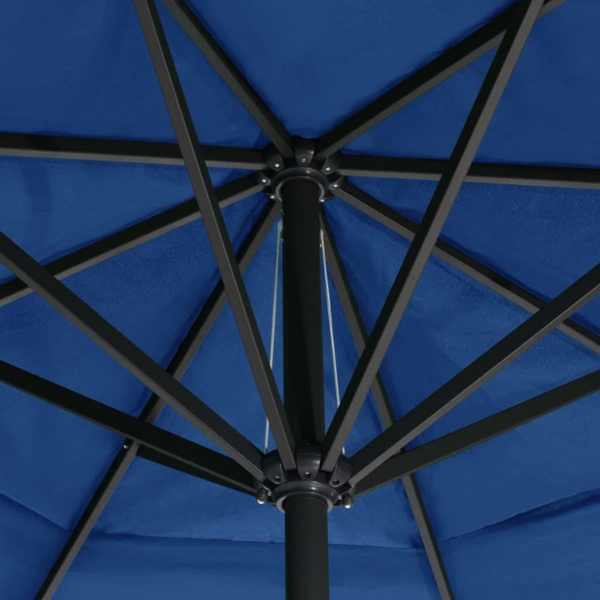 VIDAXL Parasol de jardin avec mat en aluminium 500 cm bleu azure