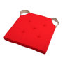 Voir la diapositive 1 : STOF Lot de 4 galettes de chaise attaches velcro 38x38 coloris rouge