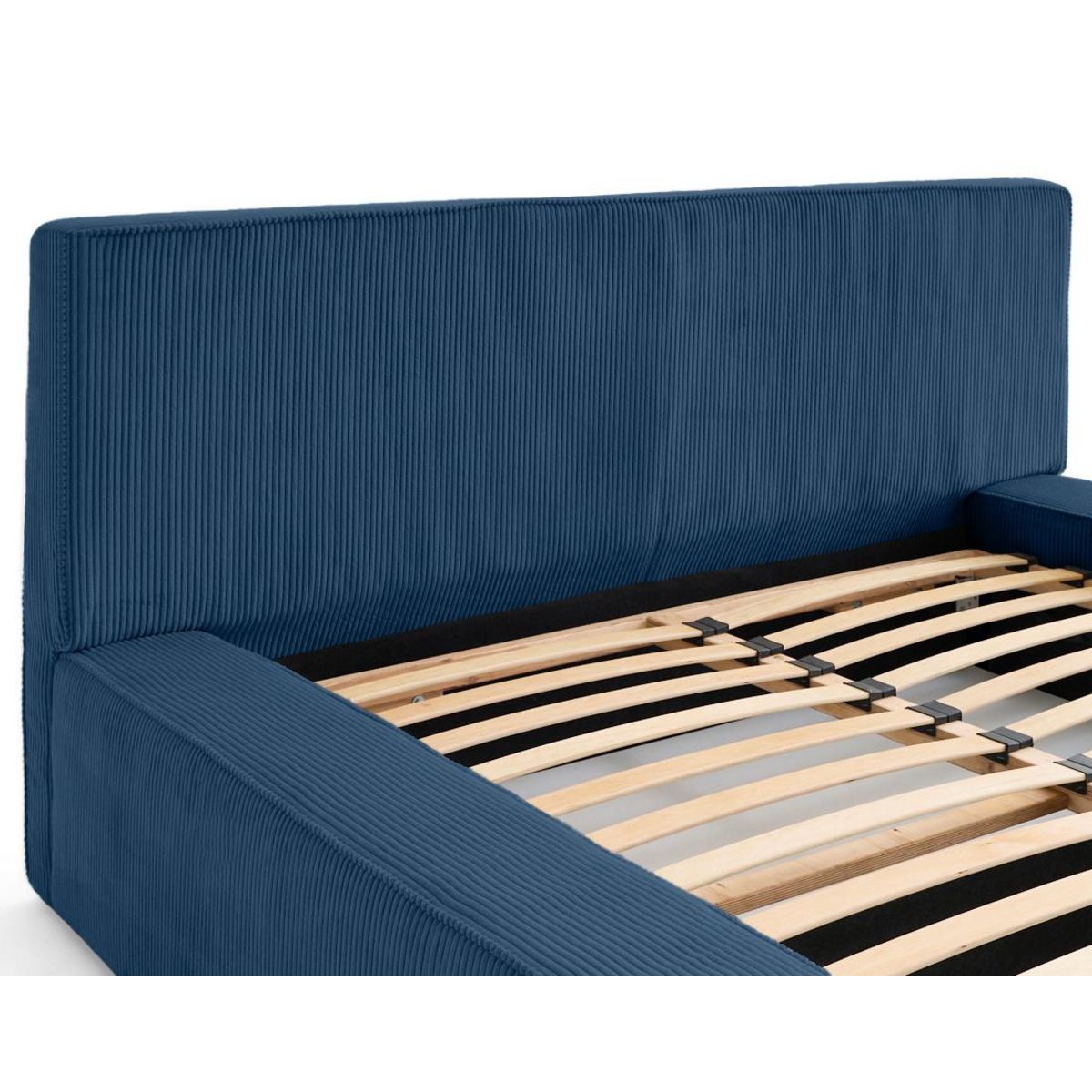 BEST MOBILIER Topaze - lit coffre - 160x200 cm - sommier inclus - velours côtelé