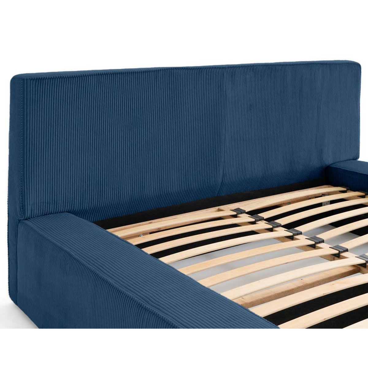 BEST MOBILIER Topaze - lit coffre - 160x200 cm - sommier inclus - velours côtelé