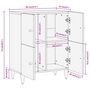 Voir la diapositive 6 : VIDAXL Armoire laterale 60x33x75 cm bois massif de manguier