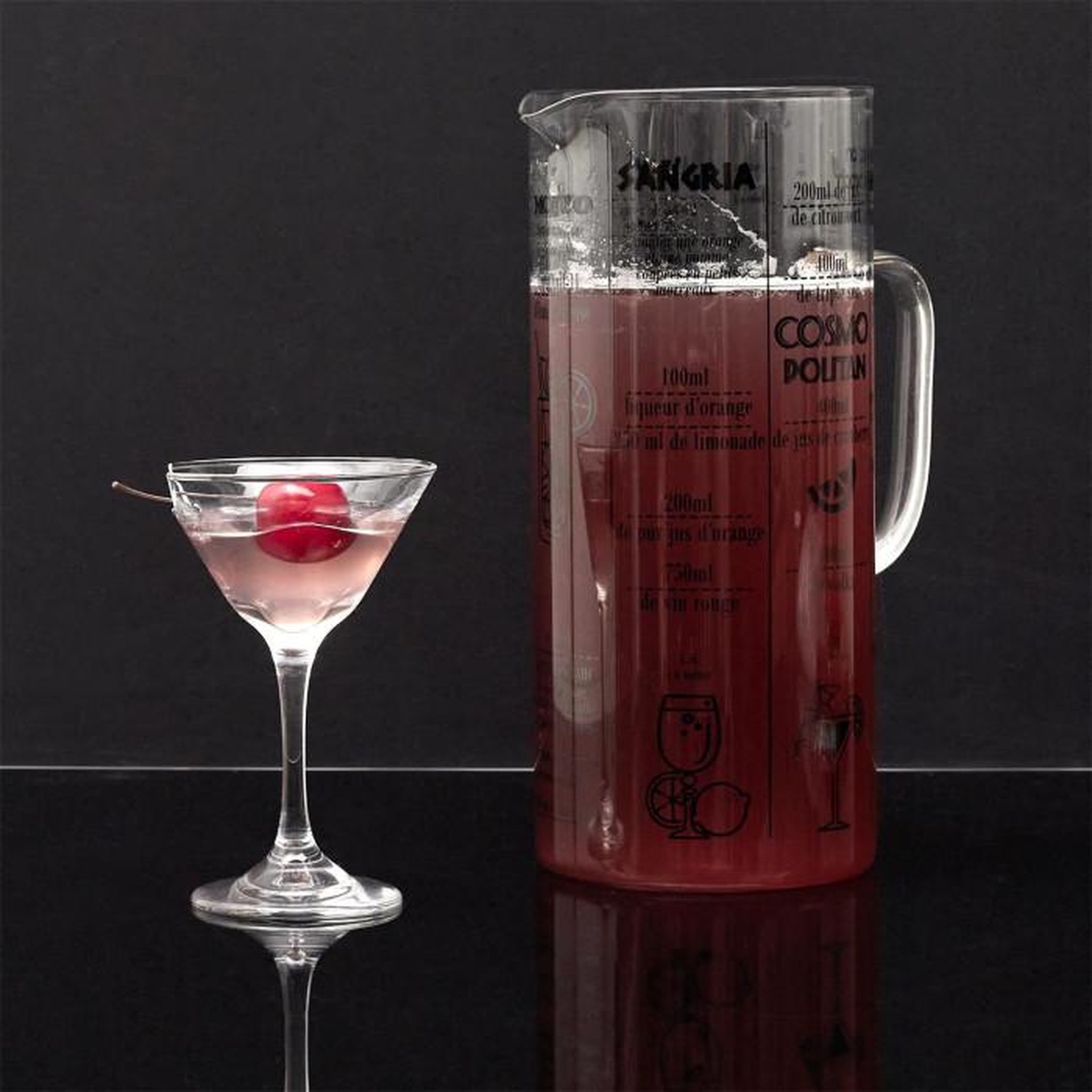 Voir la diapositive 5 : COOK CONCEPT Pichet avec recette  cocktail  2l transparent
