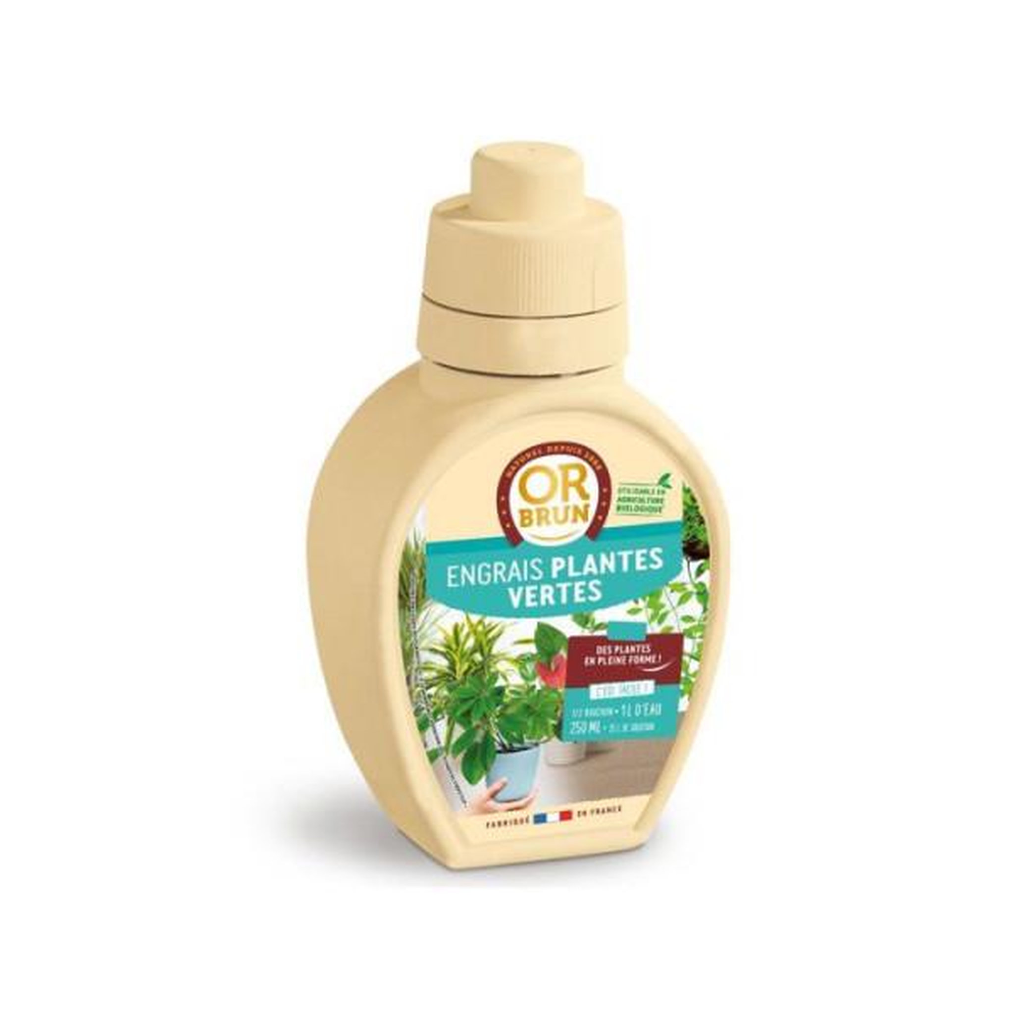 OR BRUN Engrais plantes vertes - or brun - obreclplinter250 - 250 ml - favorise la croissance - fabriqué en france