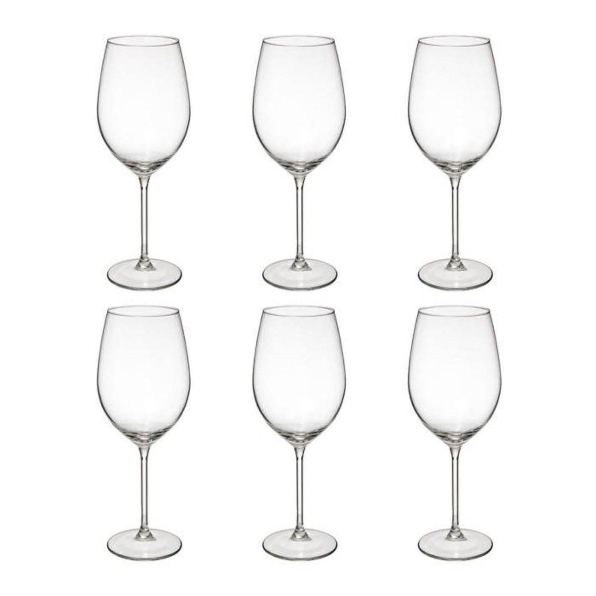 SECRET DE GOURMET Lot de 6 Verres à Eau  Lina  54cl Transparent