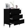 Voir la diapositive 4 : VIDAXL Buffet Noir 60x35x70 cm Bois d'ingenierie