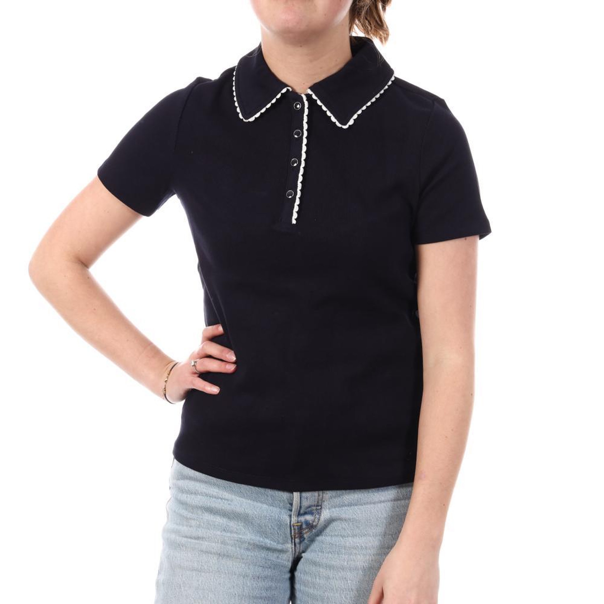 MORGAN Polo Marine Femme Morgan DLOLI. Coloris disponibles : Bleu