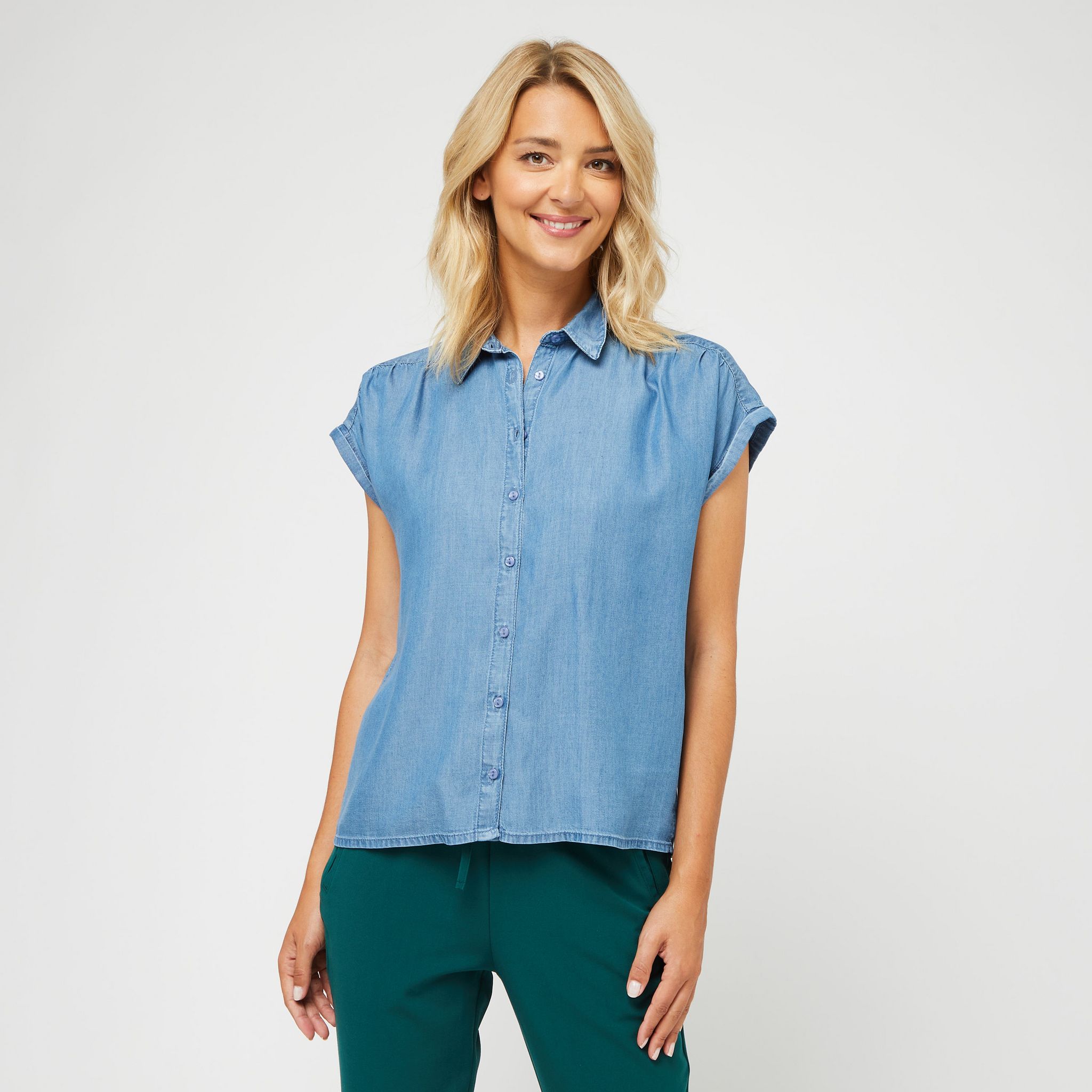 Chemise Italienne Gerlin 100% Coton - Taille S Bleu à Rayures - Chemisier Bureau élégant Neuf