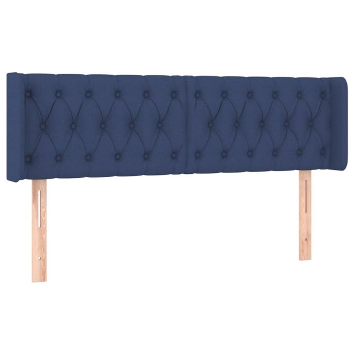 VIDAXL Tete de lit avec oreilles Bleu 147x16x78/88 cm Tissu