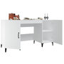 Voir la diapositive 5 : VIDAXL Bureau Blanc 140x50x75 cm Bois d'ingenierie