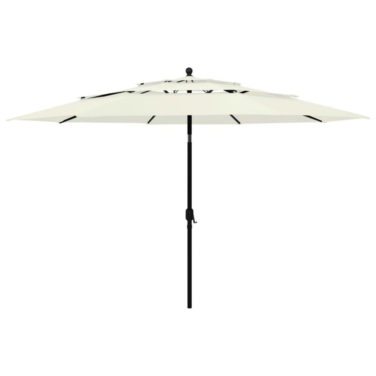 VIDAXL Parasol de jardin a 3 niveaux avec mat en aluminium sable 3,5 m