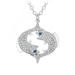 SC CRYSTAL Collier signe astrologique poisson orné de Cristaux scintillants par SC Crystal en Métal rhodié