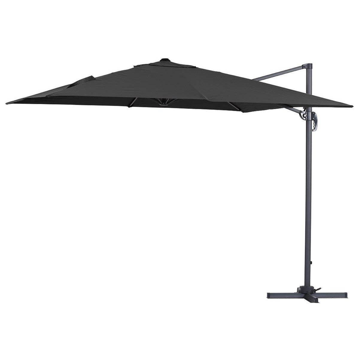 Habitat et Jardin Parasol jardin déporté alu  Sun 3  3 x 3 m - Noir