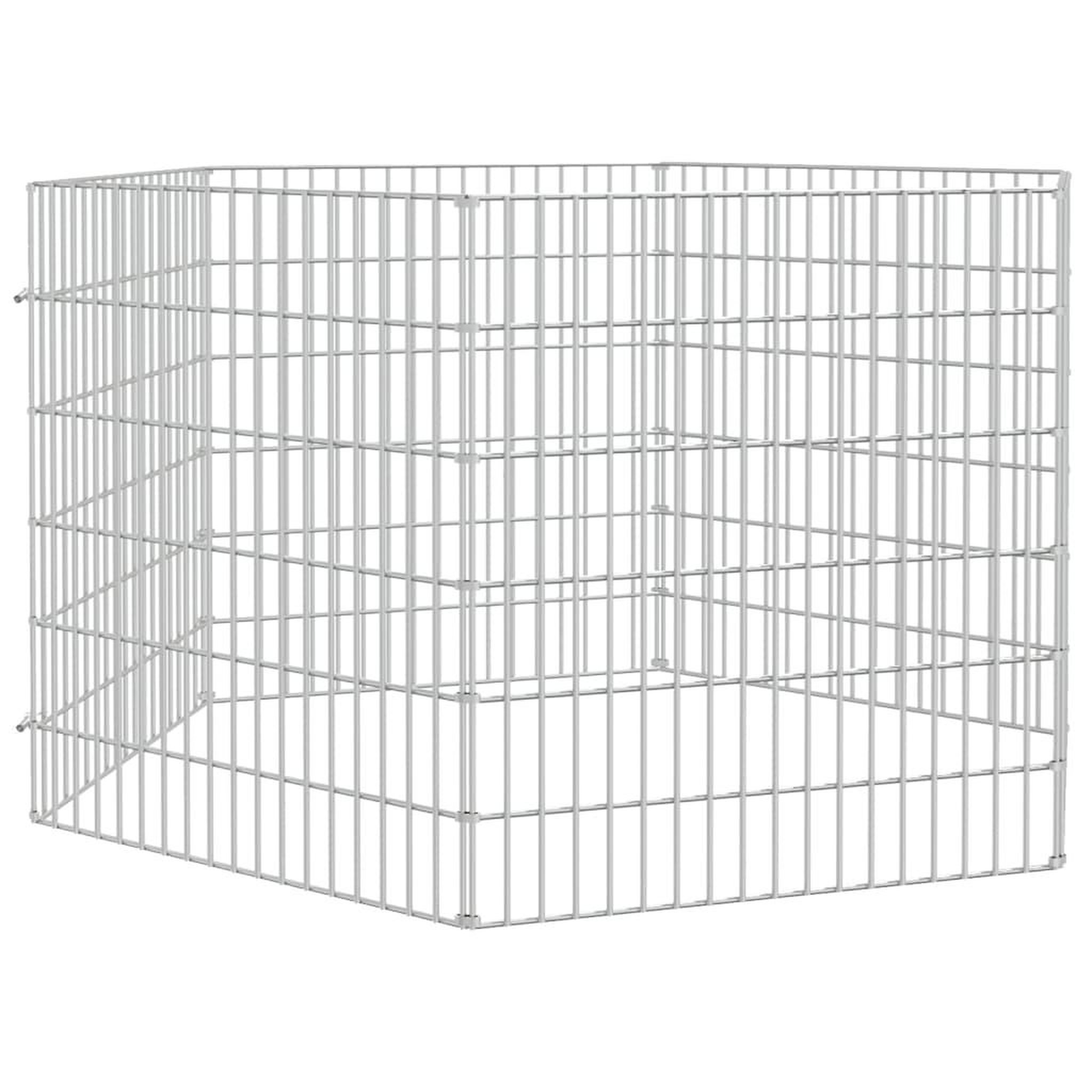 Voir la diapositive 3 : VIDAXL Enclos pour animaux en liberte 6 panneaux 54x60cm fer galvanise
