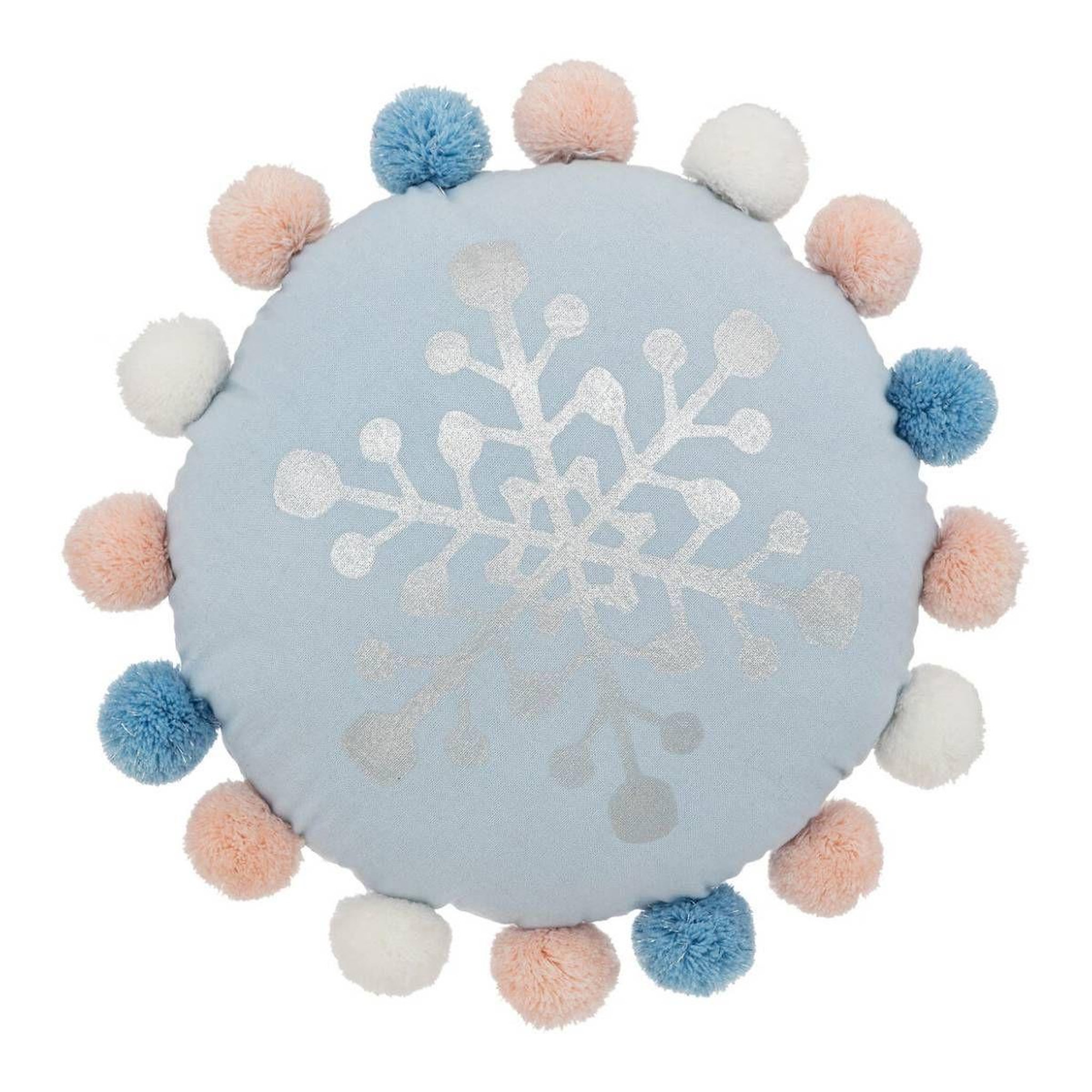 Atmosphera Kids Coussin déco enfant  hiver  33cm bleu