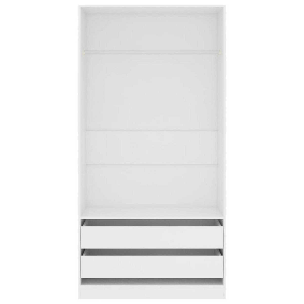 VIDAXL Garde-robe Blanc 100x50x200 cm Bois d'ingenierie