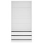 Voir la diapositive 3 : VIDAXL Garde-robe Blanc 100x50x200 cm Bois d'ingenierie