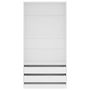 Voir la diapositive 3 : VIDAXL Garde-robe Blanc 100x50x200 cm Bois d'ingenierie
