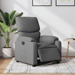 VIDAXL Fauteuil inclinable electrique Gris fonce Tissu